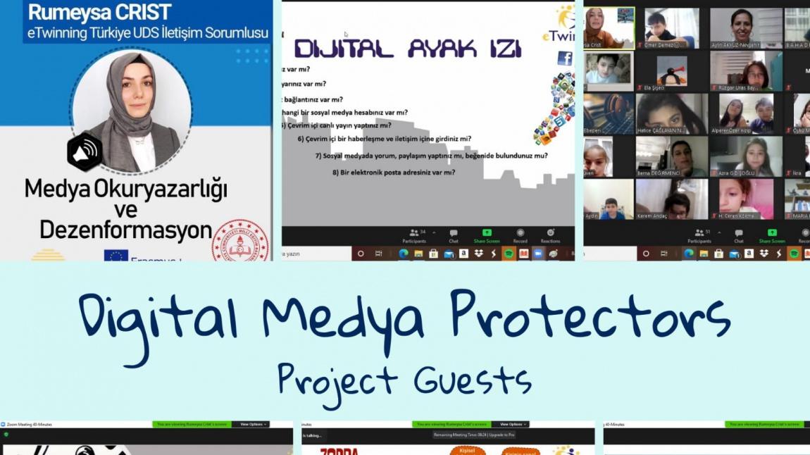 Dijital Medya Protectors Projesi Kapsamında Öğretmen ve Öğrencilere Online Toplantı Yapıldı